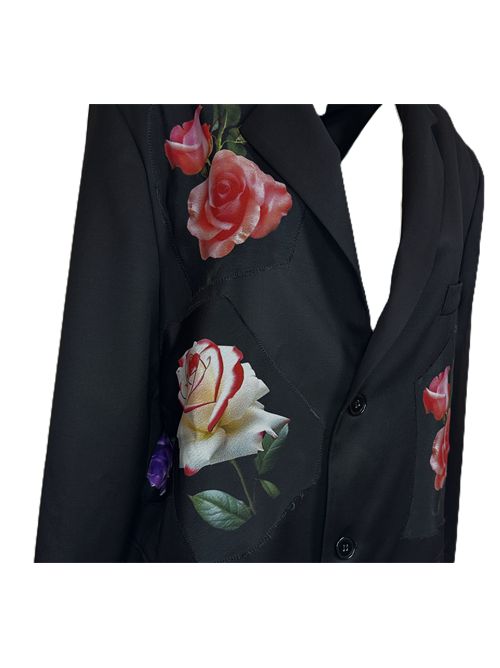 Hippy Realisti spolverino nero con rose HIPPY REALISTI | J2025.S3001